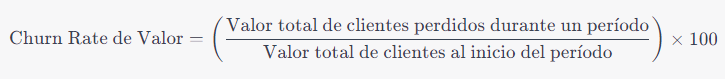 formula del churn rate de valor